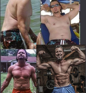 Charles Forbus showing the ups and downs of his transformation