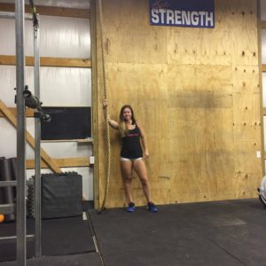 Anna Woods makes use of the business opportunity she has by having a barn gym