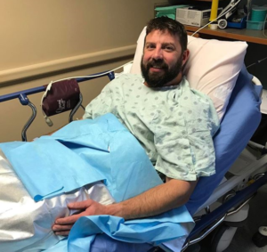 Paul Walsworth after hernia surgery