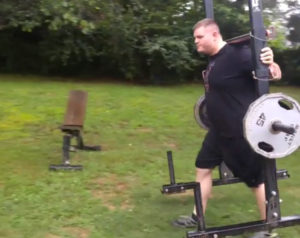 Andy Fisher has used yoke walks as part of his conditioning during his fitness journey