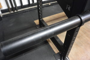 close up of the Edge Fitness Systems Cambered Squat Bar