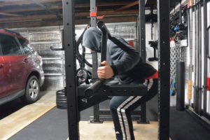 Joe Gray using the Edge Fitness Cambered Squat Bar