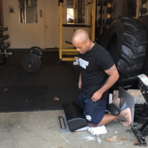 John Greaves III using the Home GHR in his Garage Gym