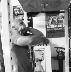 Ross Enamait hitting the speed bag