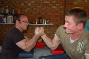 Jerome Bloom armwrestling