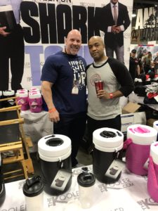 Stan Efferding and Garage Gym Life founder, John Greaves III at the 2018 Arnold Fitness Expo