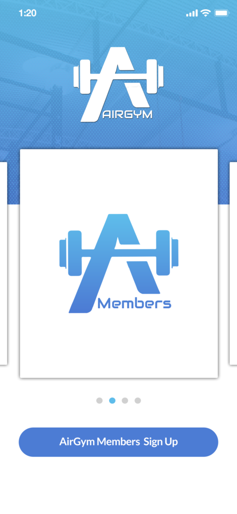 Members area of Airgym app, a new option to timeshare your homegym