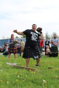 Rocco Walsh sets up to throw the weight for distance