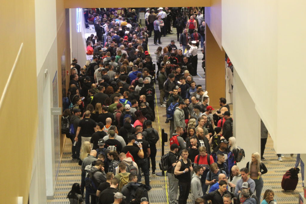 crowd shot at the hall near the Arnold Armlifting Championships