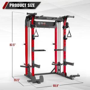 The Major Lutie Raptor F22 is a half rack with several options that are designed for home gym use